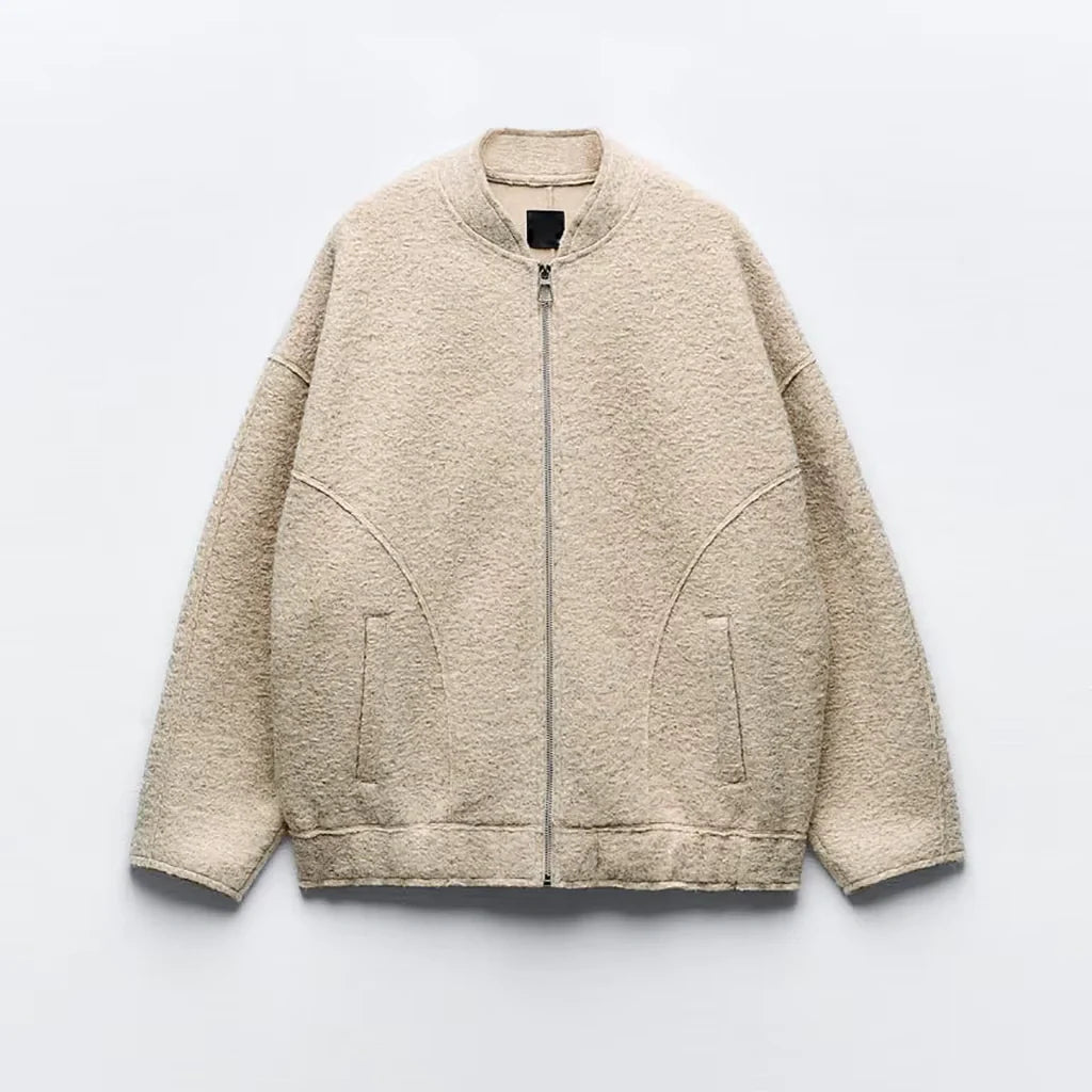 Veste Bomber Oversize Zippée