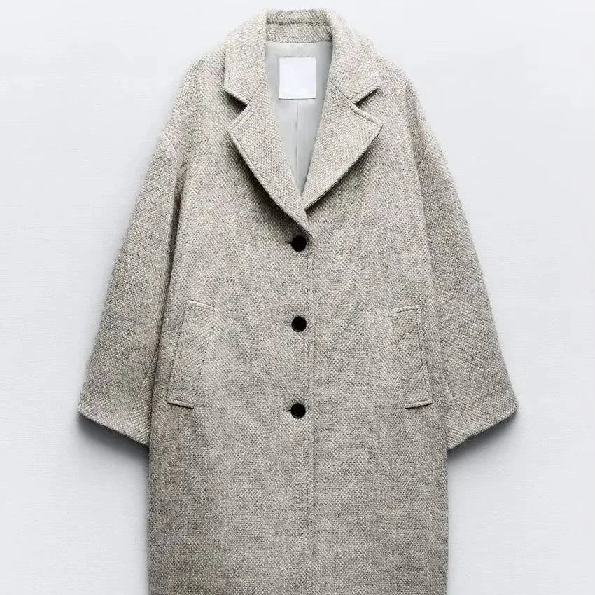 Manteau à Chevrons Long