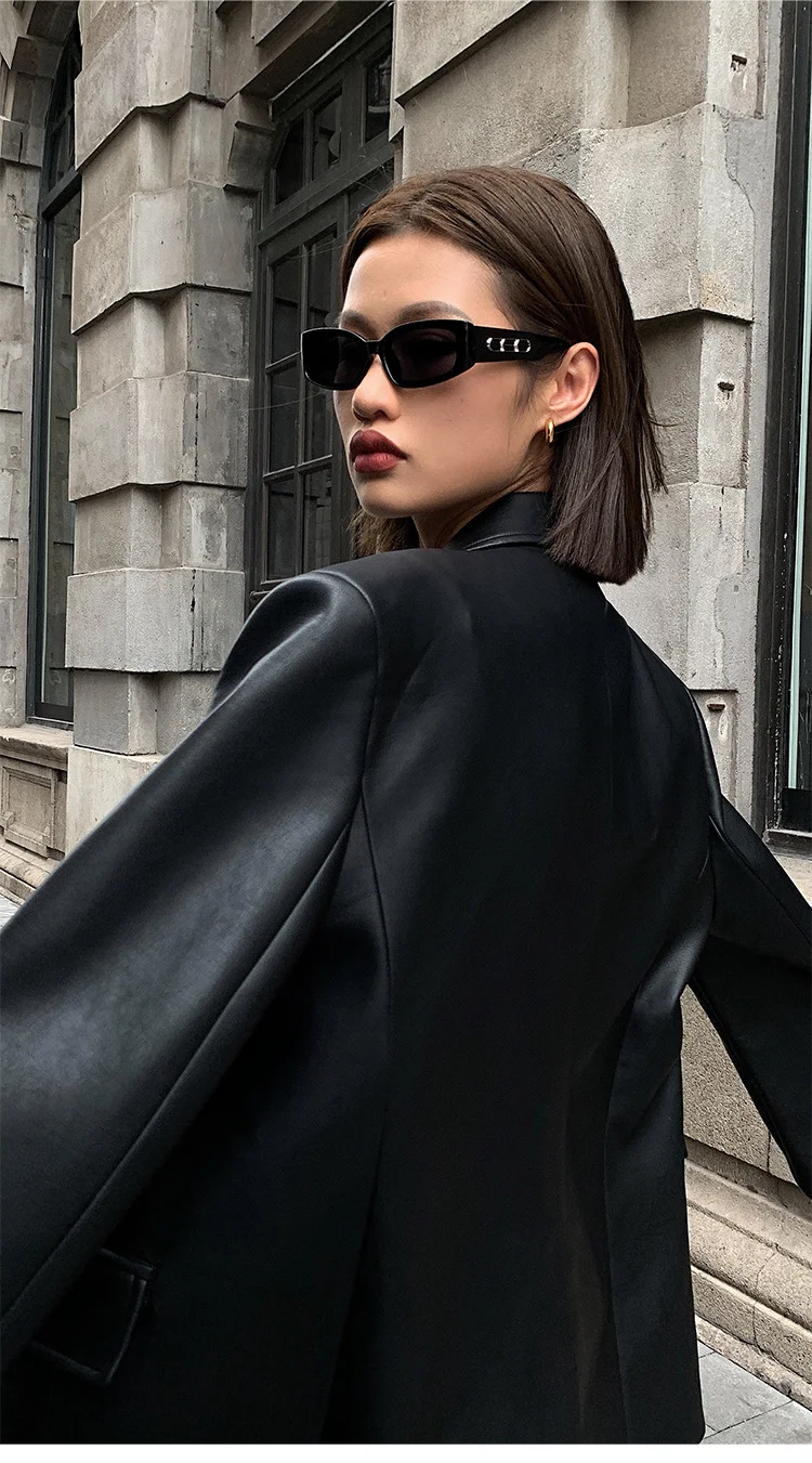 Blazer élégant en cuir