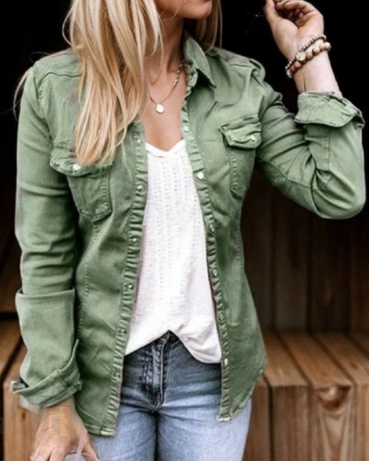 Veste Élégante Mi-Longue